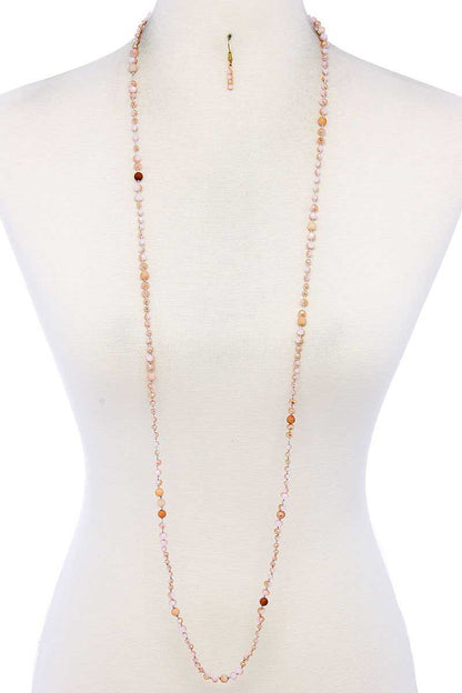 Dragonfly Lane Boutique Beaded Fashion Long Necklace And Earring Set SALE