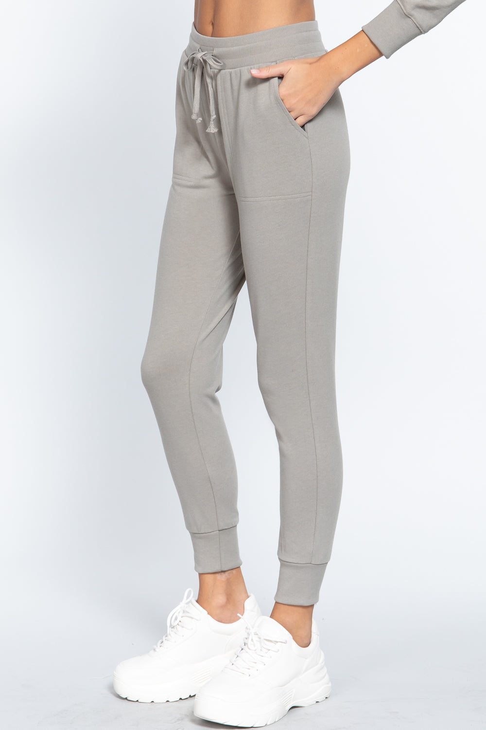 Dragonfly Lane Boutique Waist Band Long Sweatpants With Pockets