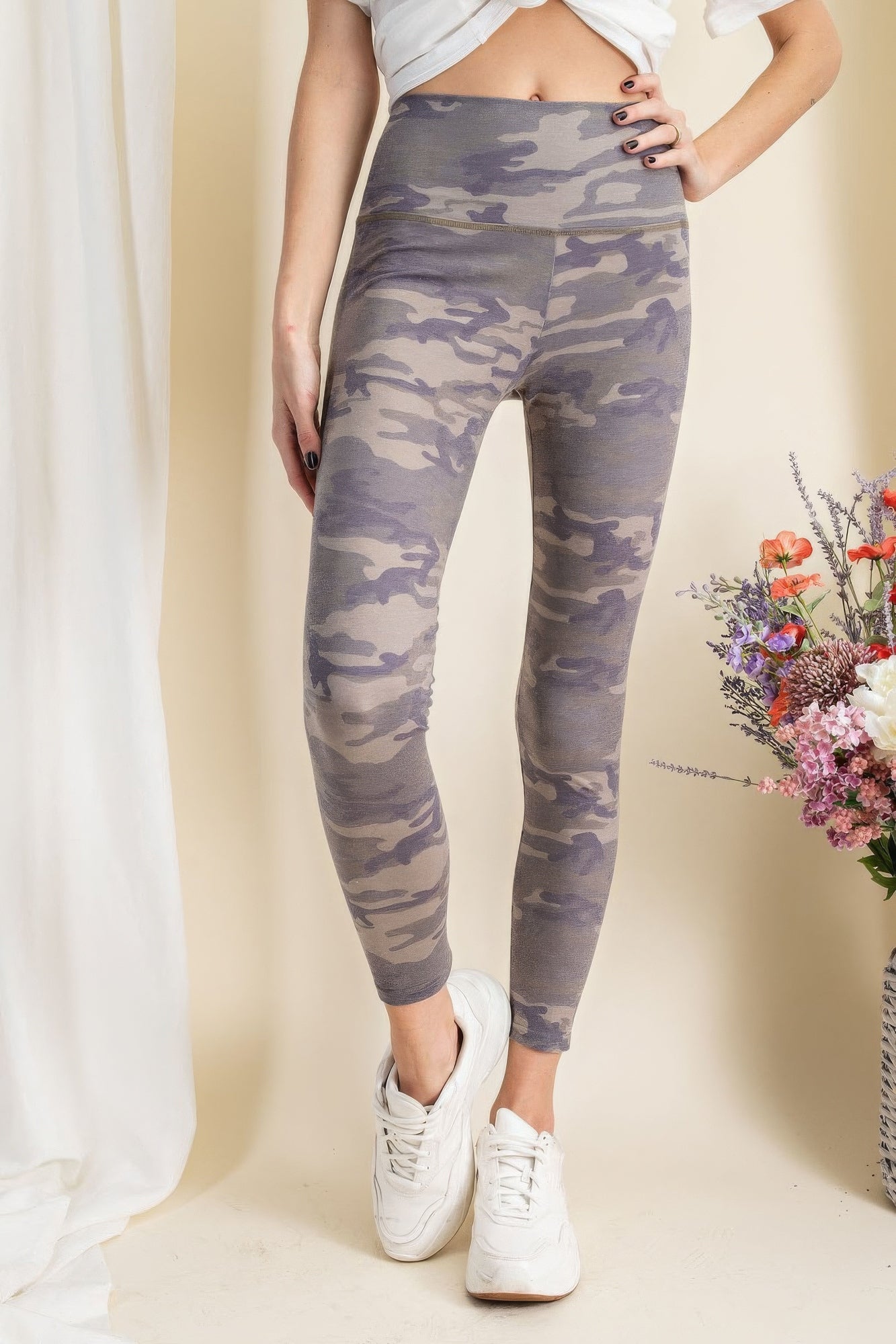 Dragonfly Lane Boutique Camouflage Printed Rayon Spandex Leggings