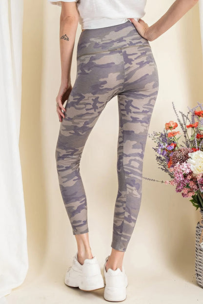 Dragonfly Lane Boutique Camouflage Printed Rayon Spandex Leggings