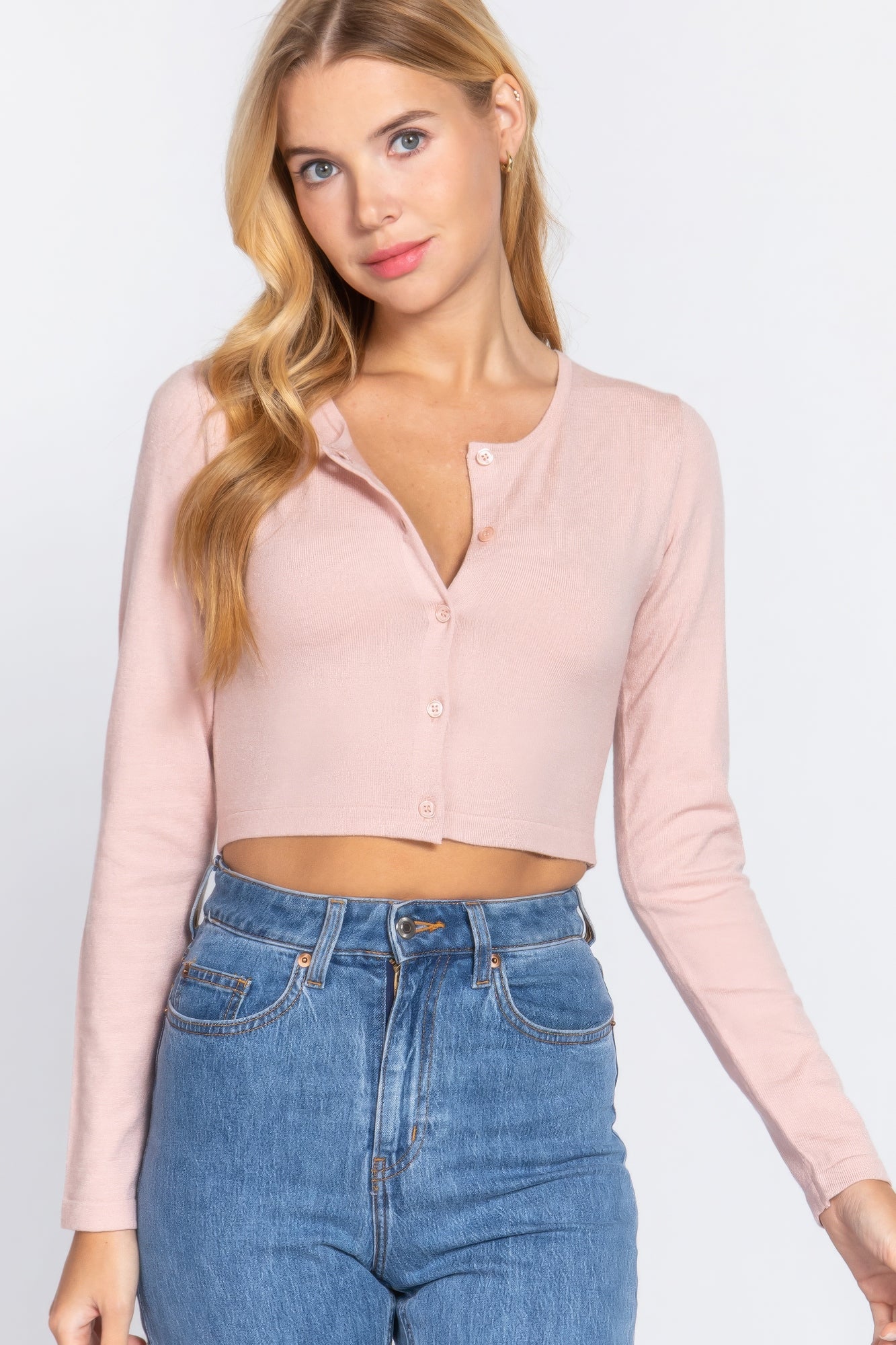 Long Slv Round Neck Viscose Sweater