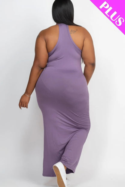 Plus Racer Back Maxi Dress