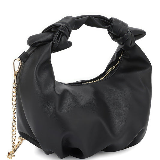 Smooth Round Handle Zipper Bag, a sleek design.