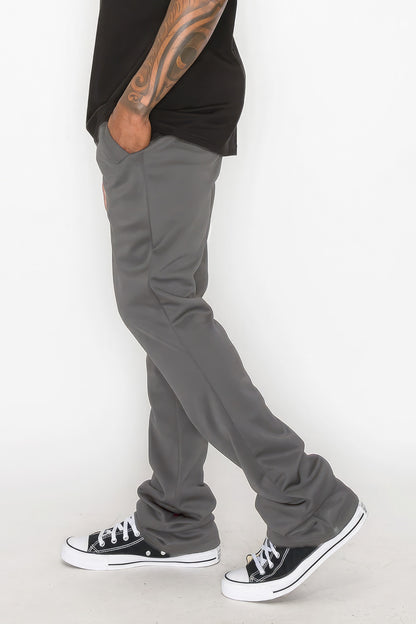 Dragonfly Lane Boutique Solid Flare Stacked Track Pants