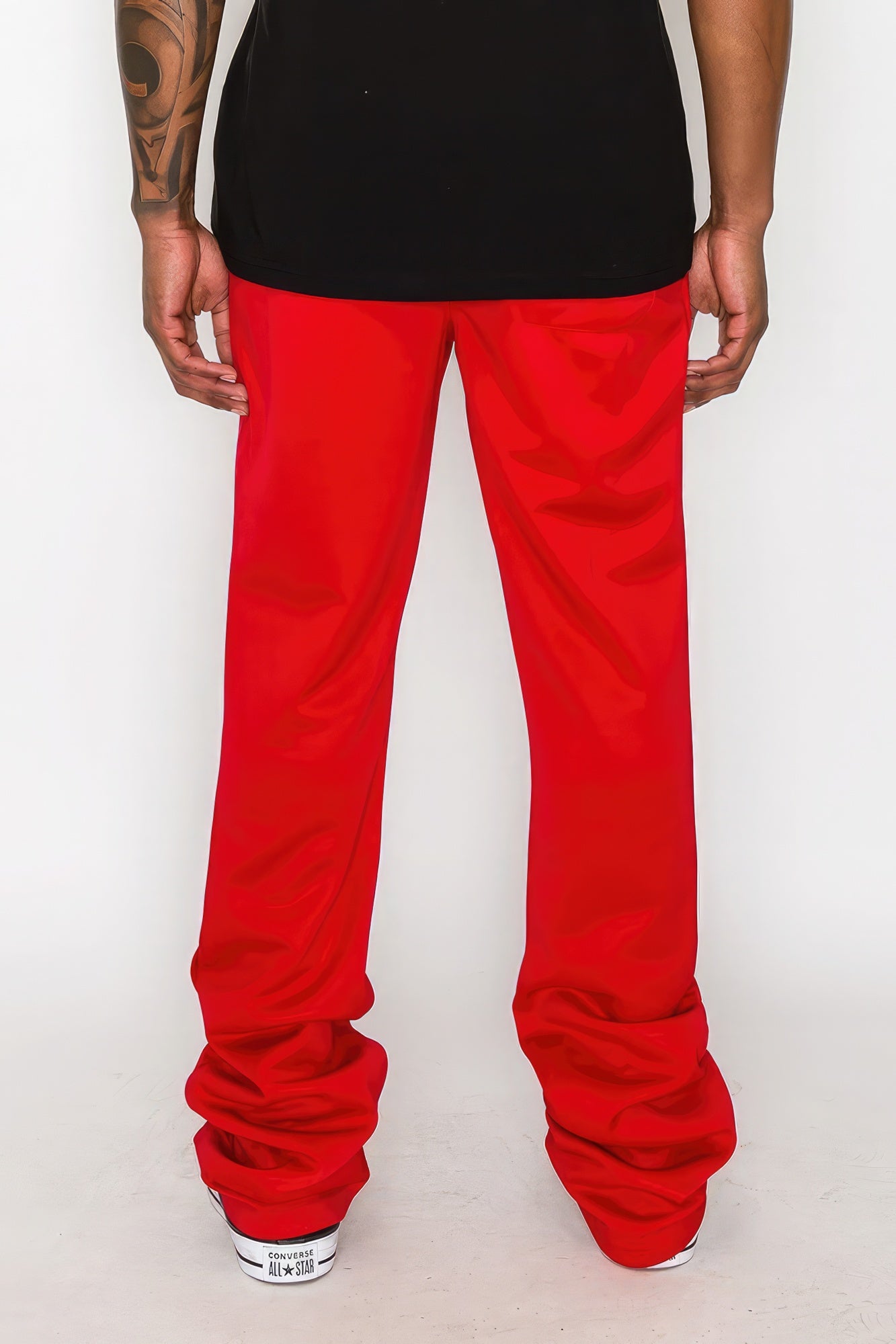 Dragonfly Lane Boutique Solid Flare Stacked Track Pants