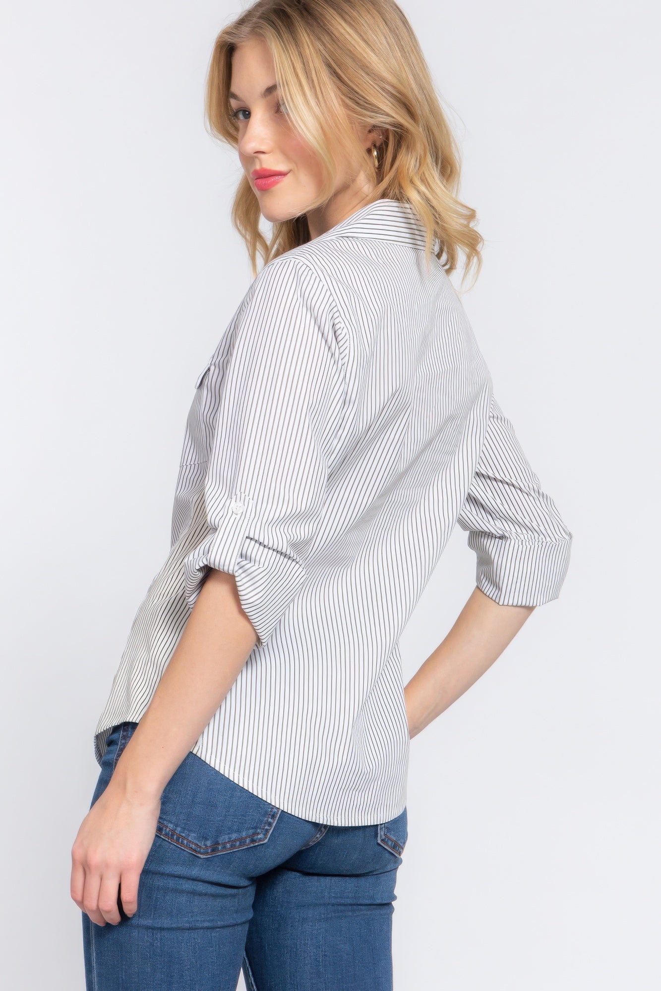 Long Slv Y/d Stripe Woven Shirt, high-quality materials, a classic striped design