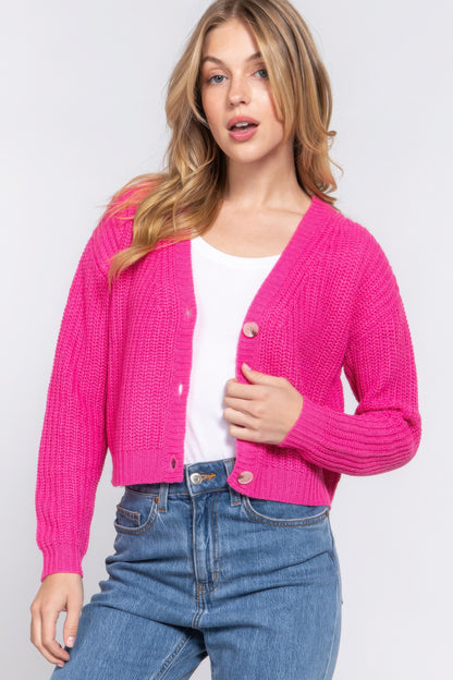 Long sleeve V-neck sweater cardigan, Stay cozy and stylish