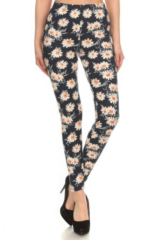 Dragonfly Lane Boutique Super Soft Peach Skin Fabric, Multi-color Printed Knit Leggings APPAREL