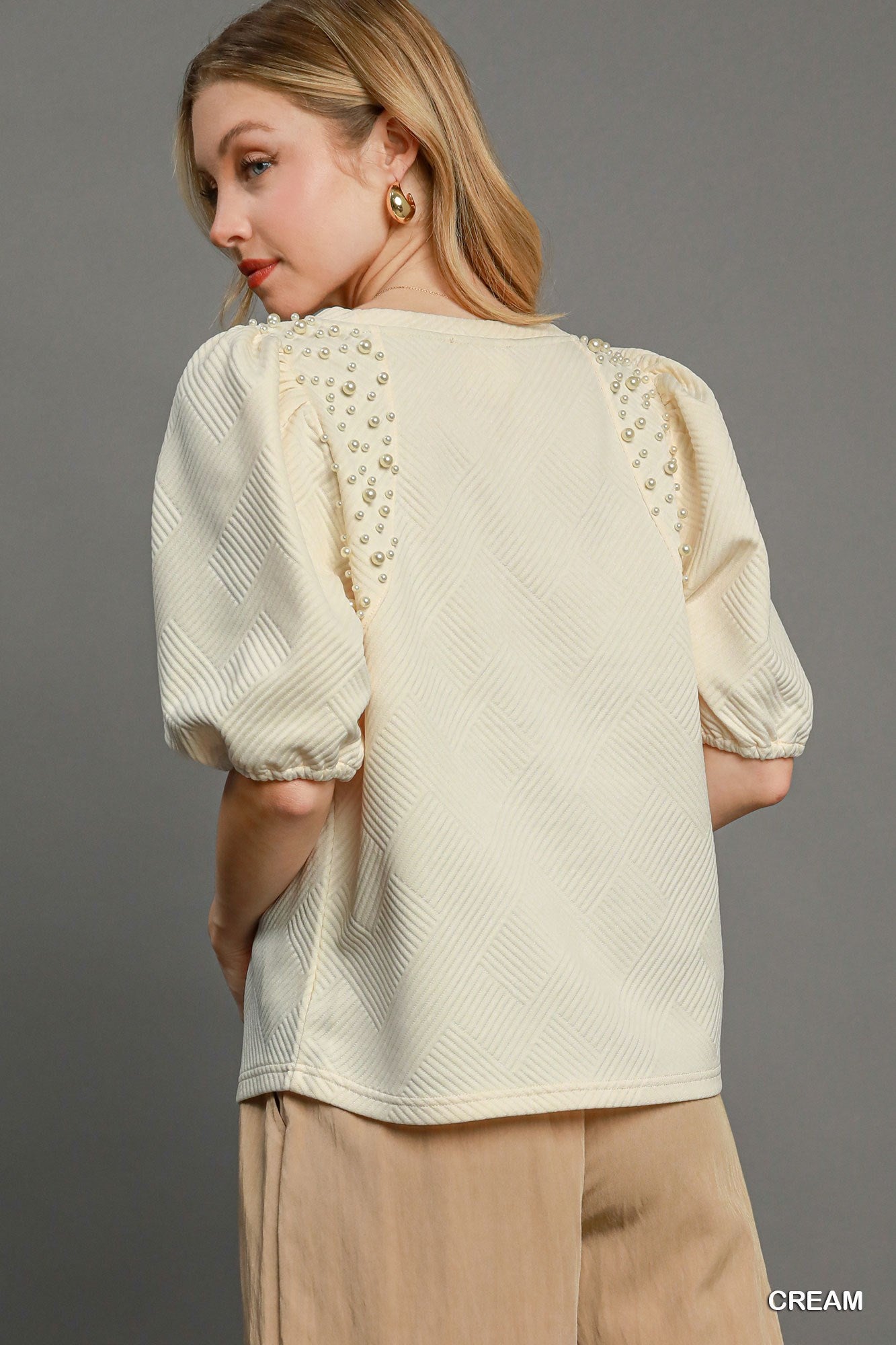 Puff Sleeve Knit Top a blend of elegance + comfort