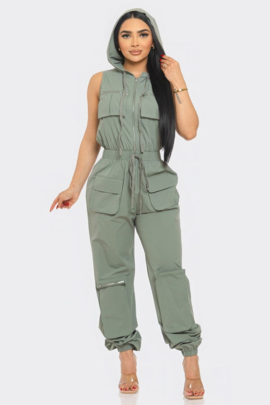 Dragonfly Lane Boutique Cargo Jumpsuit APPAREL