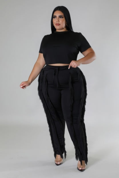 Dragonfly Lane Boutique Crop Top Two-piece Set PLUS SIZE