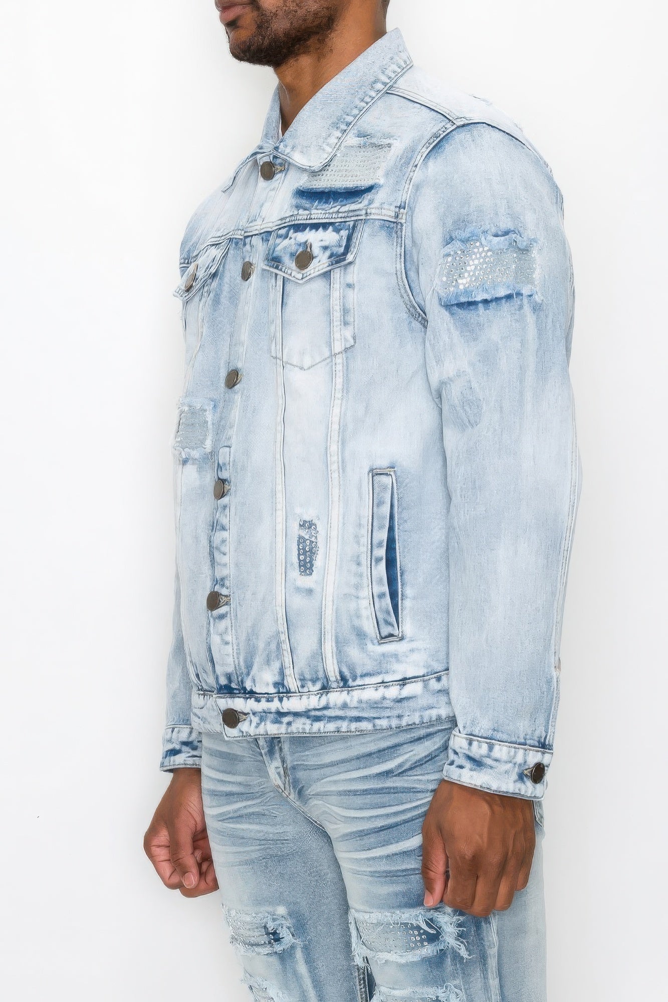 Dragonfly Lane Boutique Diamond Denim Jacket