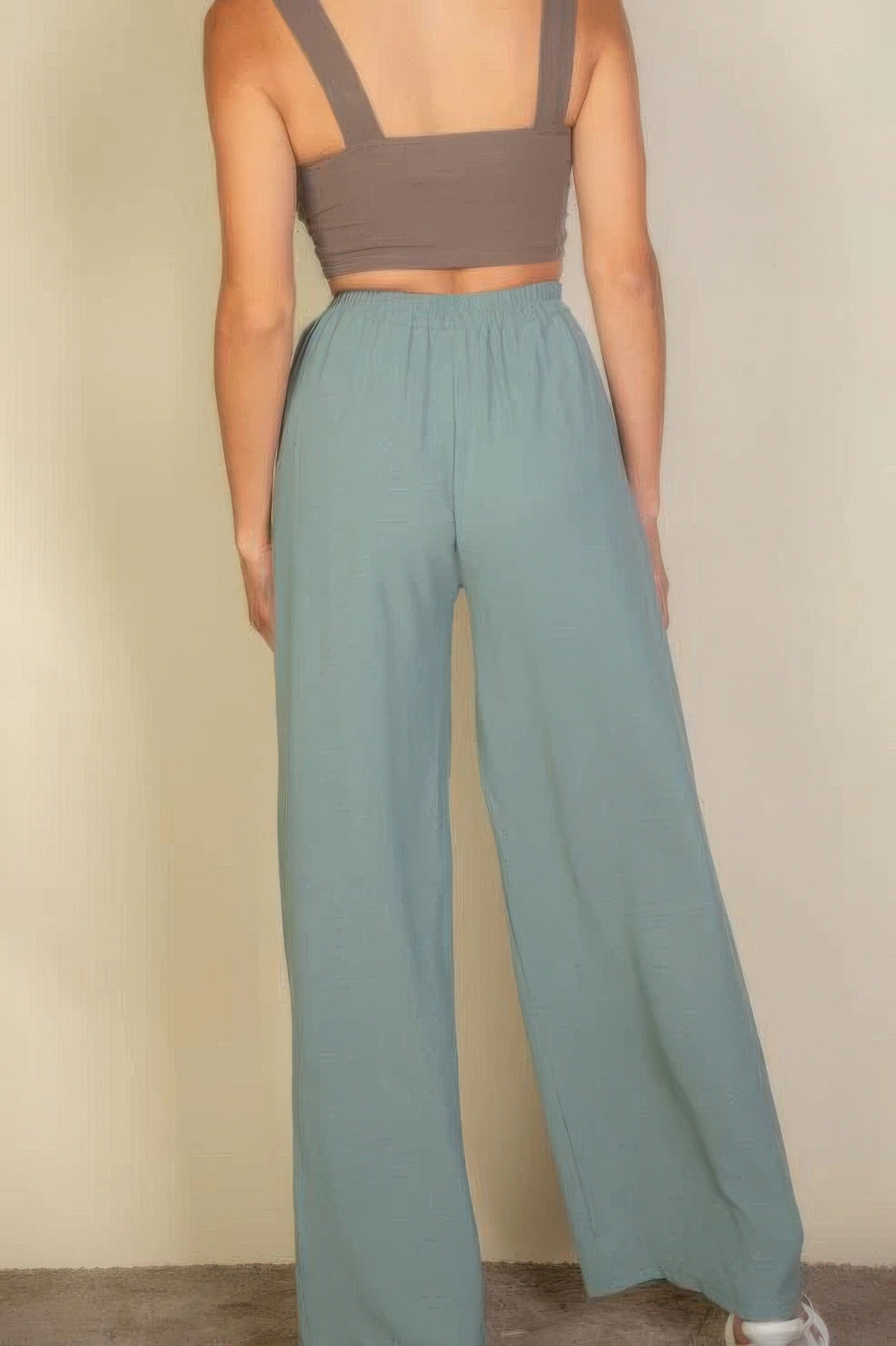 Dragonfly Lane Boutique Drawstring Waist Wide Leg Minimalist Pants APPAREL