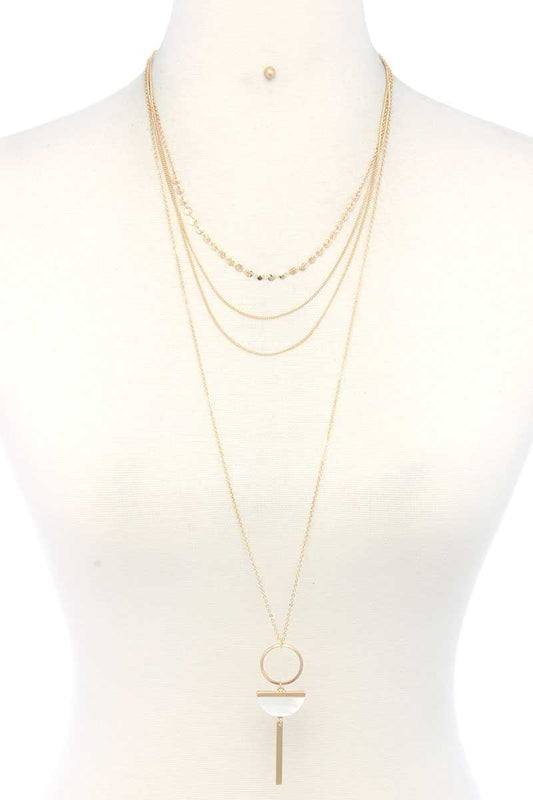 Dragonfly Lane Boutique Metal Layered Necklace SALE