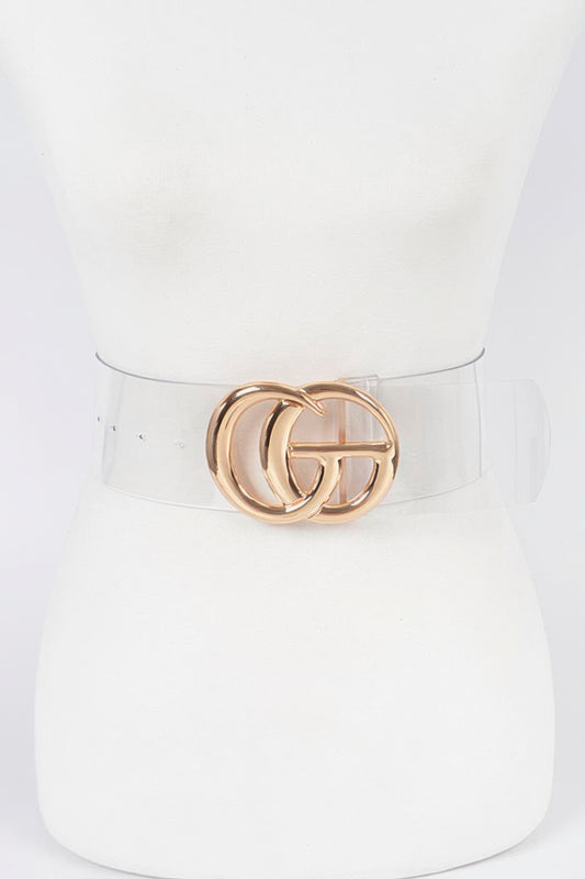 Dragonfly Lane Boutique Transparent Metal Buckle Waist Belt ACCESSORIES